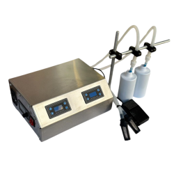 İki Nozullu Yarı Otomatik Elektronik Sıvı Dolum Makinesi | 3ml - 3500ml Dolum Aralığı