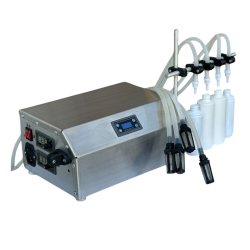 Dört Nozullu Yarı Otomatik Elektronik Sıvı Dolum Makinesi | 3ml - 3500ml Dolum Aralığı